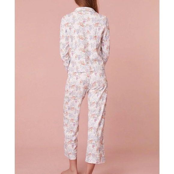 LoveShackFancy X Roller Rabbit Rosa Beaux Monkey Women's PJs - Picture 2 of 6